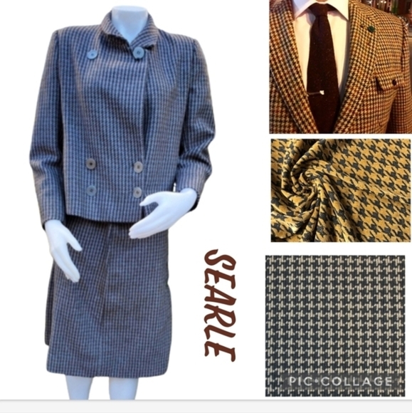 💼📂Vintage Searle houndstooth skirt set 8 - Picture 14 of 14